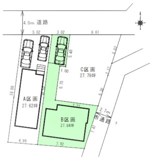 【区画図】 | 小平市美園町　全3区画　B号棟 | 小平市美園町　全3区画　B号棟