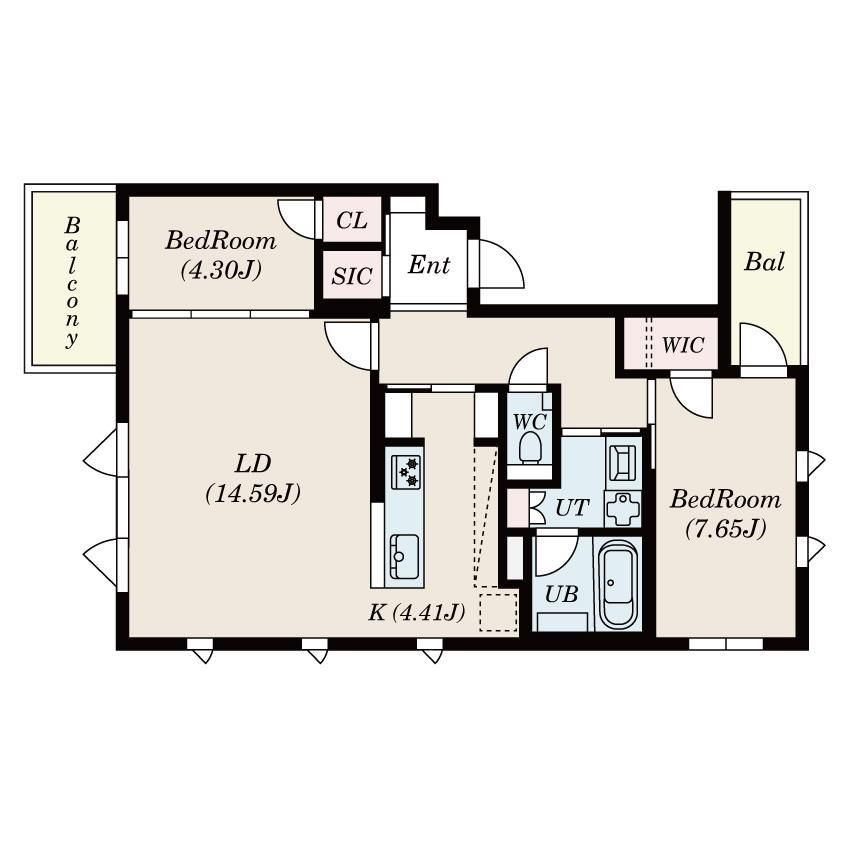 S-RESIDENCE平尾WESTの間取り