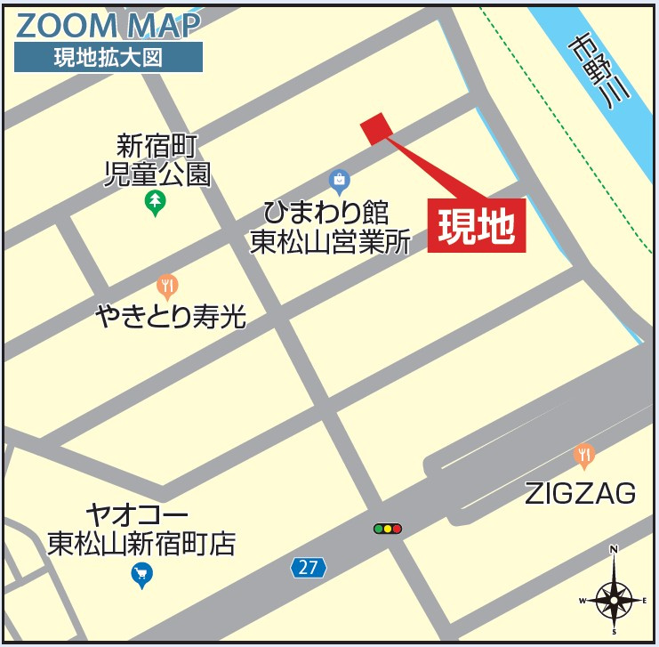 新築戸建・建売　東松山市新宿町　BLOOMING GARDEN　全2棟の地図