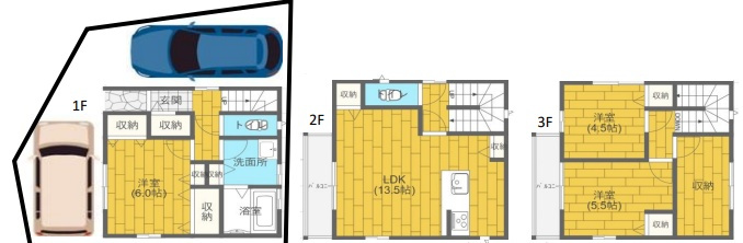 明石市魚住町西岡　新築一戸建ての間取り|１区画