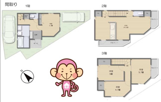 【間取り】 | 三島郡島本町高浜1丁目　新築戸建