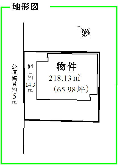 知多市南粕谷３丁目の売地の土地図