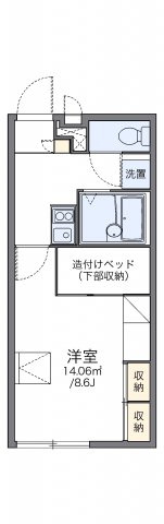 レオパレスチェディｇｒｏｖｅⅡの間取り|代表的な間取のため実際の間取とは異なる場合があります