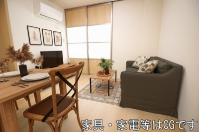  | S＆T Grace Square（ｴｽ＆ﾃｨ ｸﾞﾚｰｽ ｽｸｴｱ） | リビング【家具・家電はCG】