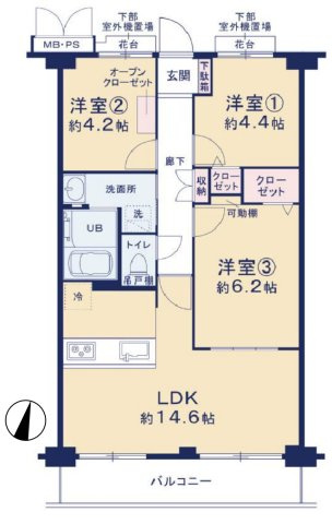 【間取り】 | ○●クリオ平塚松風壱番舘●○