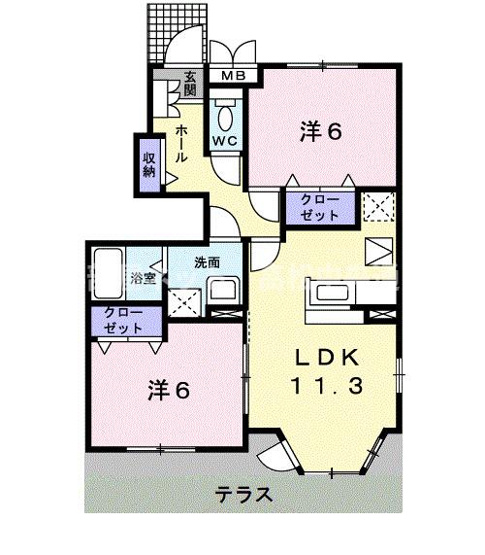 【間取り】 | フレイムポニー　Ｃ