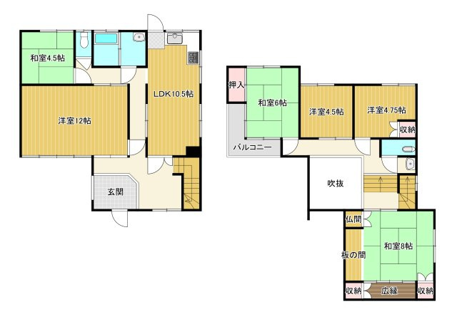 星原町5-54　中古住宅の間取り|6LDK