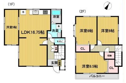 八王子市　加住町　中古戸建ての間取り|～南向き4LDK　陽当たり良好、使い勝手の良い間取り～