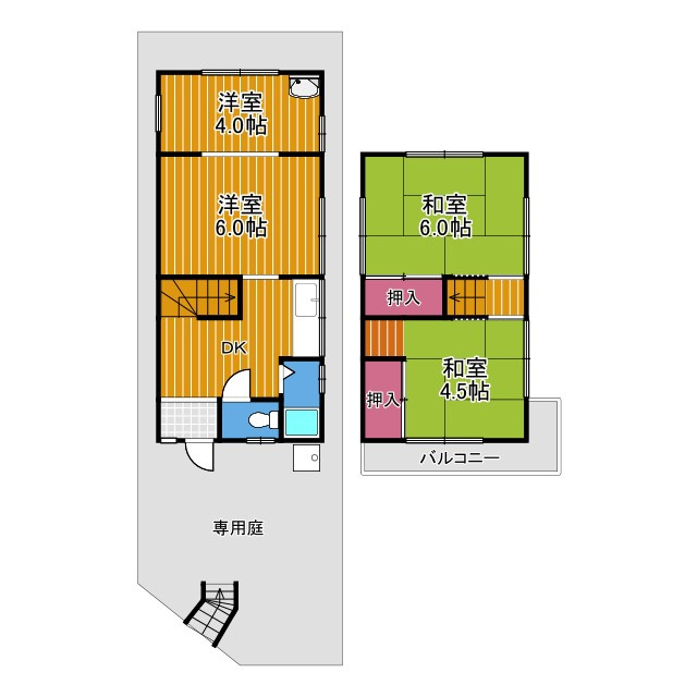 楠風台1丁目借家の間取り