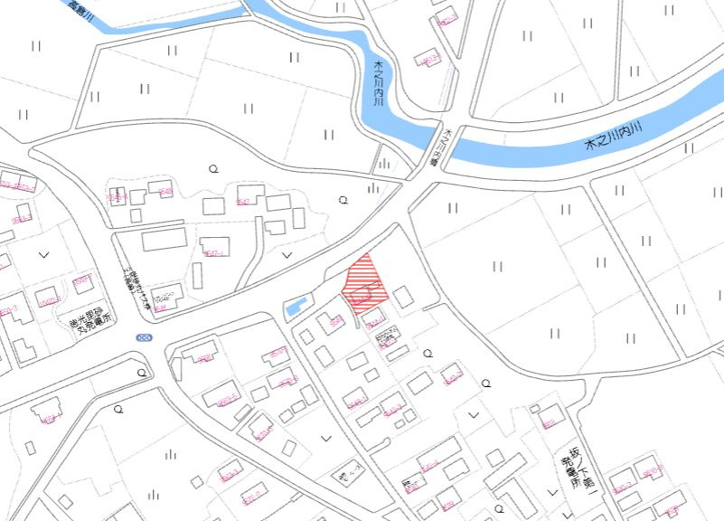 都城市山田町山田の売地の土地図