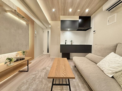 【居間・リビング】 | オリエント赤坂モートサイド | 家具付き居間です