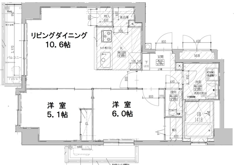 プライマル福岡平尾の間取り