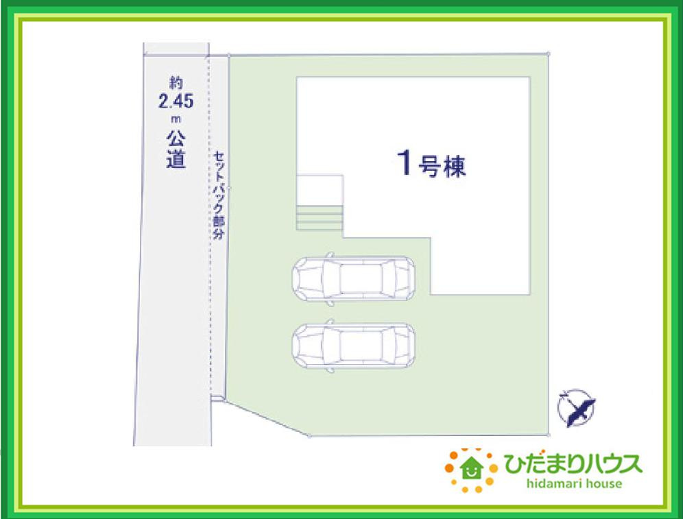 那珂市菅谷11期　新築戸建の区画図|広々駐車スペース