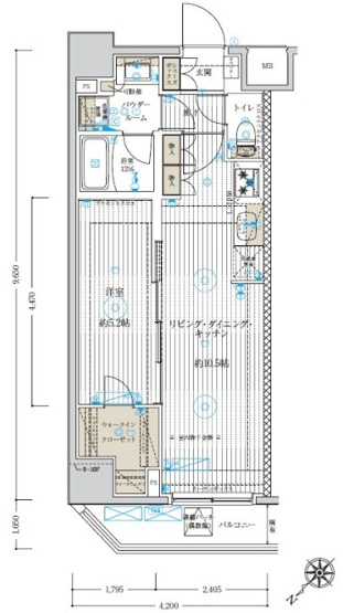 【間取り】 | ベルグレード浅草DUE