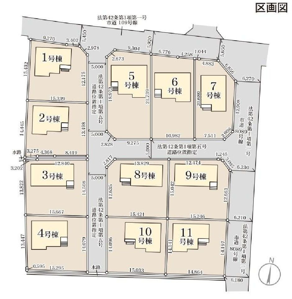 リーブルガーデンS富岡市下高瀬第１　１号棟の区画図|駐車場２台以上ご用意しています！
並列駐車なので、車の出し入れもしやすいですよ！
