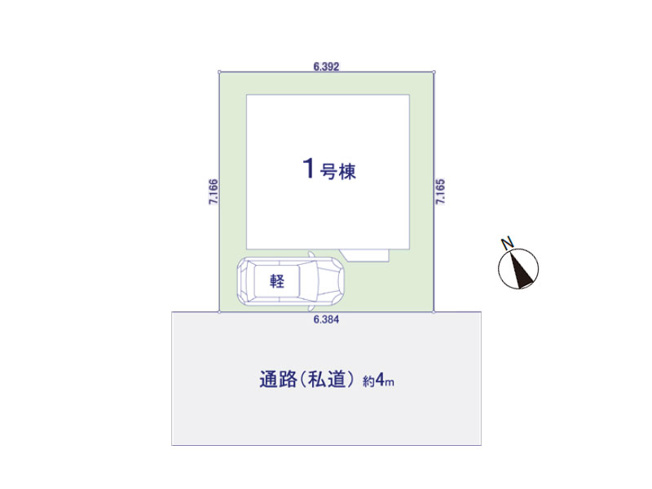 【区画図】 | 練馬区西大泉1丁目　新築一戸建住宅　全1棟　(保谷店) | 南西道路に面し陽当たり良好です！