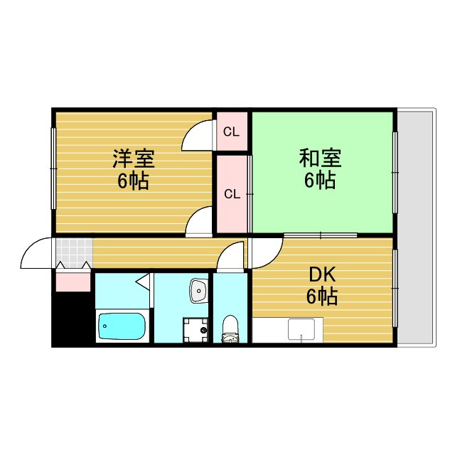 セゾン木川の間取り