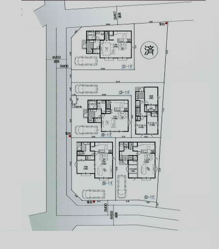 【区画図】 | 練馬区土支田1丁目新築戸建全６棟。（練馬１０１期）残3棟。 | 全６棟。残５棟。