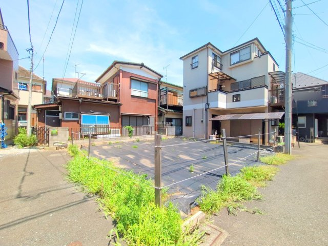 ふじみ野市福岡武蔵野の売地の外観|南西側通路につき角地のような立地で開放的♪
