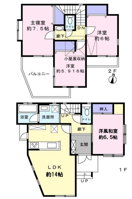 八潮市　南川崎　中古戸建のその他|間取図です