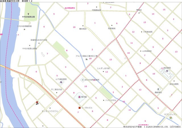 7/1新規　土地　飛騨市古川町南成町　300万の地図