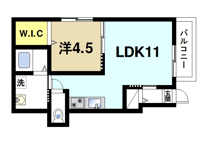 ソレイユビセレクト法蓮町Ⅱの間取り