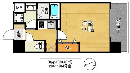 レークス大阪城EASTの間取り