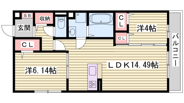 クレール林崎の間取り
