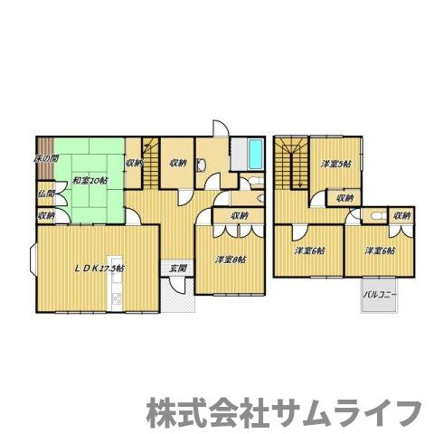 【間取り】 | 立岩2世帯向け中古住宅