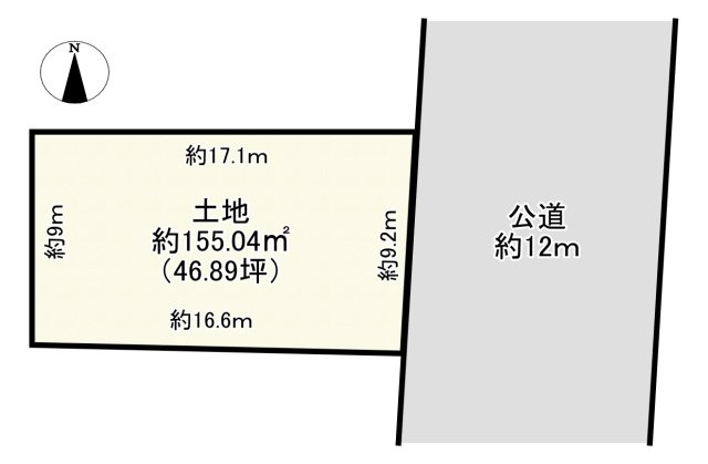 中区金山二丁目　売地の土地図|区画図