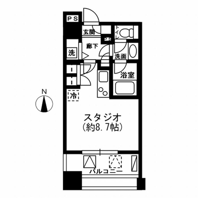 新品家具付きマンション市谷本村町17(KaGood東京)の間取り|※間取りと異なる場合は現状を優先します。