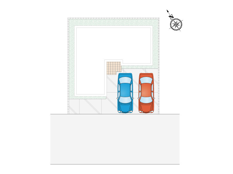 下日出谷東3丁目6号棟　配置図
