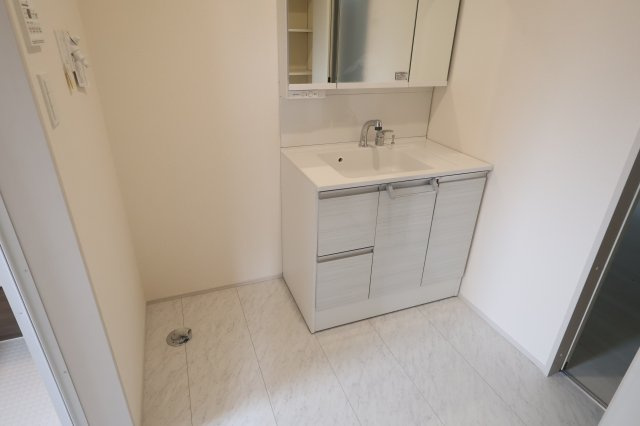 《仲介手数料無料》見沼区大字大谷1996-7(全1戸)新築一戸建てブルーミングガーデンのランドリースペース|撮影日 2025年10月16日 11:30 曇り