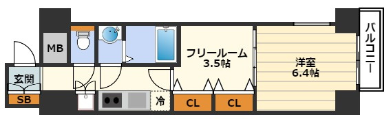 レジュールアッシュ梅田アクシアの間取り