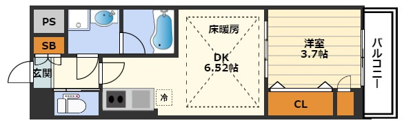 扇町公園プライマリーワンの間取り