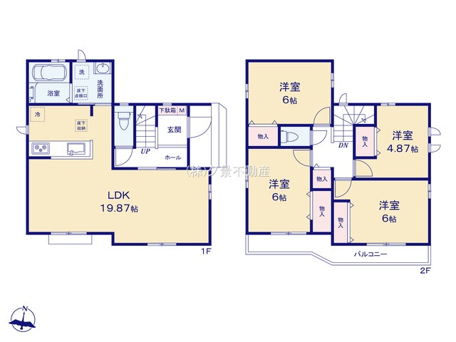 《仲介手数料無料》見沼区大字深作209-31(全1戸)新築一戸建てハートフルタウンの間取り