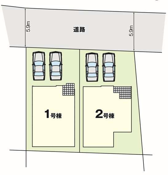 ケイアイリガーレ／東区西原１期／２号棟の区画図