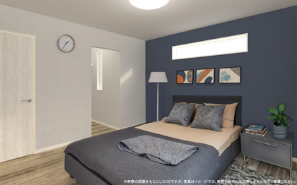 【完成予想図】 | 【主寝室　イメージパース】
※画像は設計図面を基に作成したイメージです。