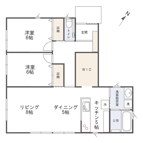 牟礼町大町　平家戸建の間取り