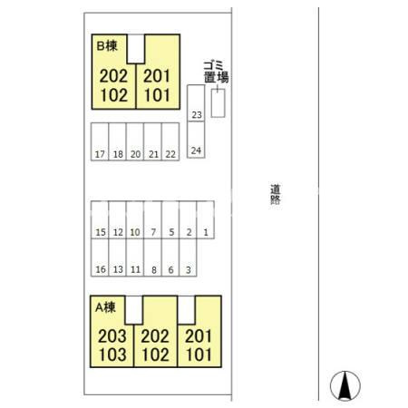 グラシア　Ａの区画図|高崎、前橋のお部屋探しはエンドスケープまで！お客様の理想お聞かせ下さい♪