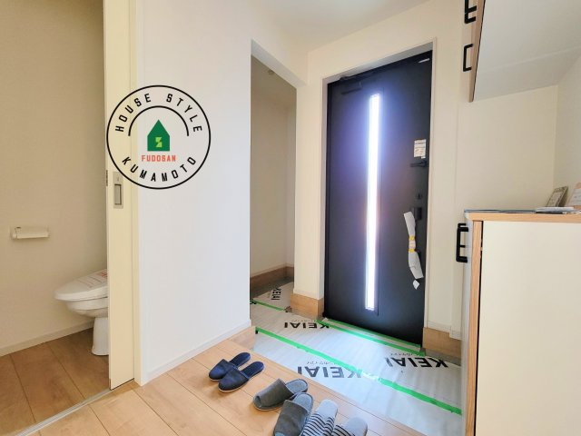 熊本市北区八景水谷1丁目第2-2棟（2号棟）　の防犯設備|二重ロックでしっかり防犯対策ができます。