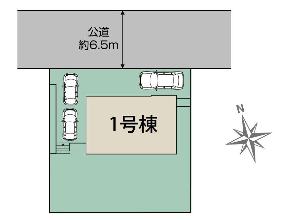 横浜市金沢区釜利谷西6丁目 新築戸建て【仲介手数料無料】カースペース3台の区画図