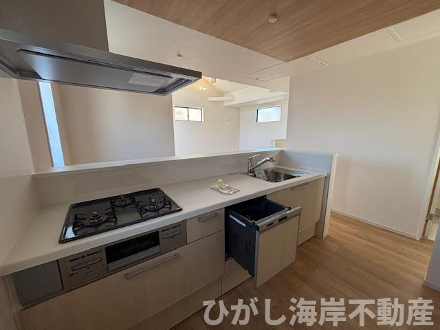 藤沢市片瀬海岸３丁目　新築戸建　全３棟のキッチン|食洗器付きシステムキッチン