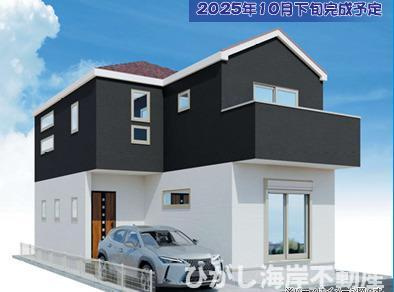 平塚市老松町　新築戸建　の外観パース|イメージパスですので実際のものと多少異なります

