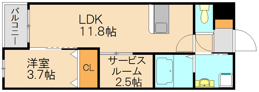 FLEUR DE PLAGE和白の間取り