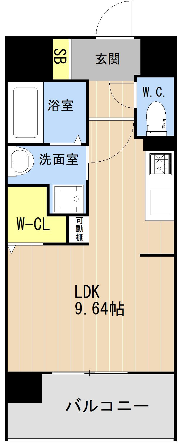 LIBTH箱崎駅前の間取り
