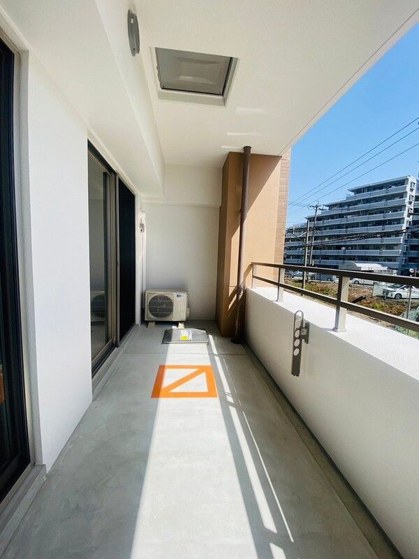 Calm Riviere箱崎のバルコニー