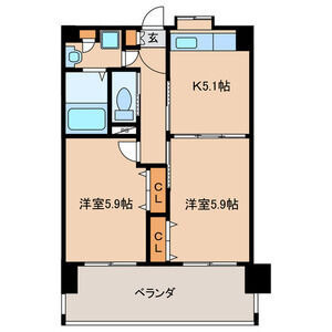 クリムゾン吉塚の間取り