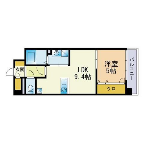 Aden箱崎駅前の間取り