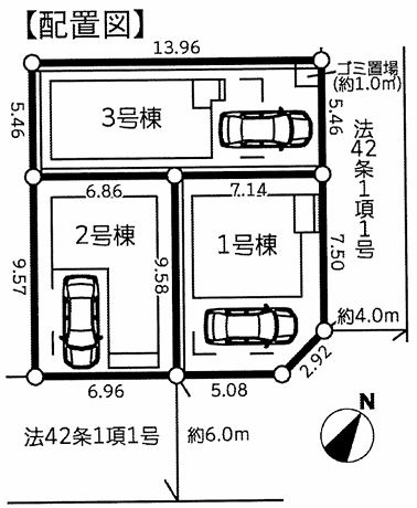 南区南台4丁目新築戸建て　2期1号棟の区画図|区画図「南区南台4丁目新築戸建て」
